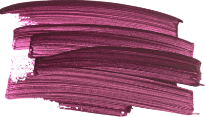 textured abstract amaranth color paint strokes isolated on transparent background, png