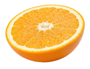 Half orange transparent background cutout png