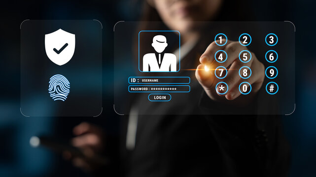 A multi factor authentication system for digital security and access control. Using passwords, biometrics, and PIN codes for secure user login. Motif
