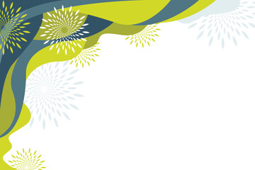 Abstract green wave background