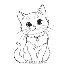 Fototapeta premium black cat cartoon