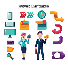 Versatile infographic elements and icons for data visualization