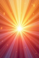 Fototapeta premium Bright radiant sunburst with warm orange and yellow hues