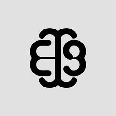Symmetrical Intertwined Symbol or Abstract Bold Vector Design.

