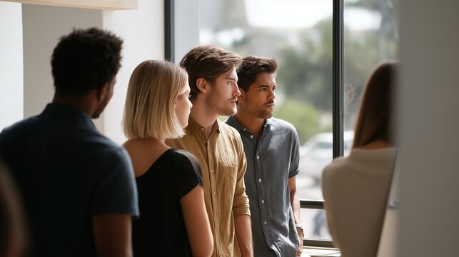 Professional business meeting with diverse colleagues collaborating on strategy and teamwork in modern office environment for success and effective communication - Powered by Adobe