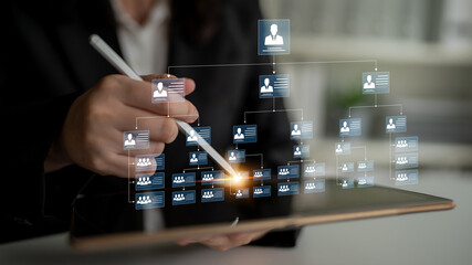 Corporate org chart and team structure show hierarchy, team, and structure for clear organization, management, and operational planning Latch