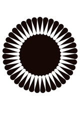 round frame made of round shapes