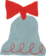 Bell Paper Cut Christmas Icon Elements