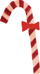 Candy cane Paper Cut Christmas Icon Elements