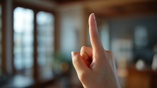 Hand pointing upward