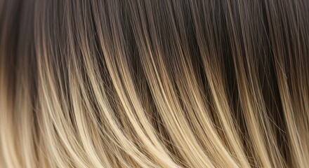 Fototapeta premium Natural blonde to brown ombre hair texture close-up