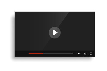 modern  video media player template design