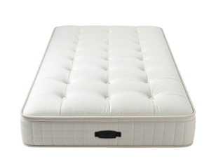 New ivory mattress, tufted top, pristine, comfortable