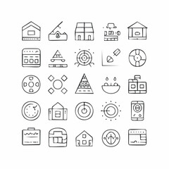 Vector Icon Set A Comprehensive Collection of Hand-Drawn Design Elements for Various Creative Projects