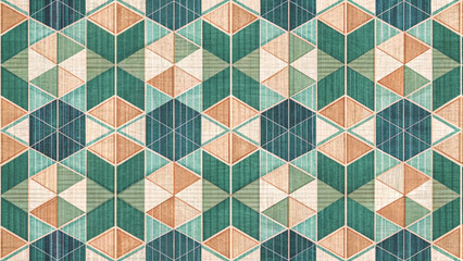 retro mid-century modern geometric pattern vector background 