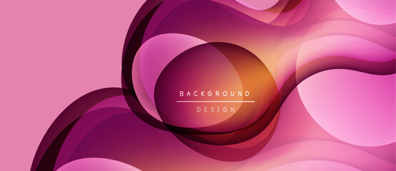 Abstract pink background. Flowing shapes create dynamic, modern design. Soft gradients, elegant curves, visual harmony.