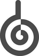 Monogram of the letter b and G. Abstract, outline and elegant.