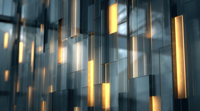 Innovative Vertical Solar Panel Design Futuristic Environment Digital Art Abstract Composition Urban Landscape Modern Technology Concept