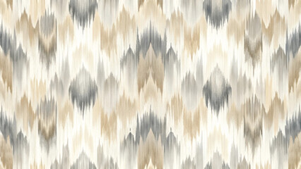 ikat pattern fabric seamless hand-painted watercolor texture soft abstract vector background 