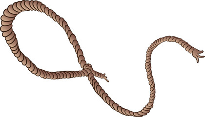 Coiled Rope Lasso Vector Illustration