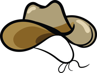 Stylized Western Hat Vector Art