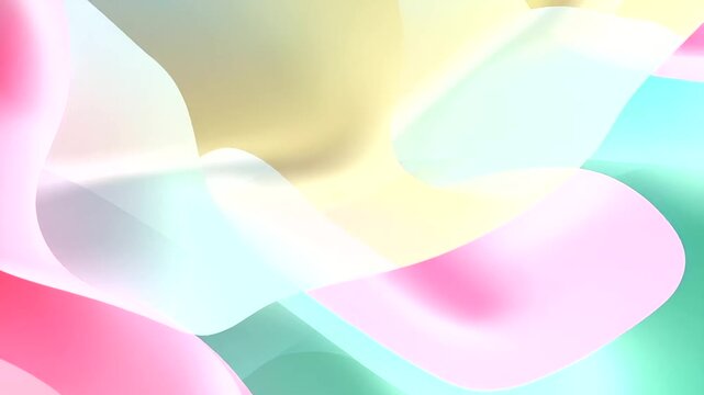 Faceless vector texture with soft gradient transitions between pink, cream, and mint tones, abstract holiday mood, with copy space.