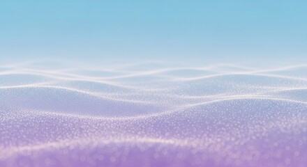 Abstract digital wave particles background light blue and lavender gradient soft focus concept