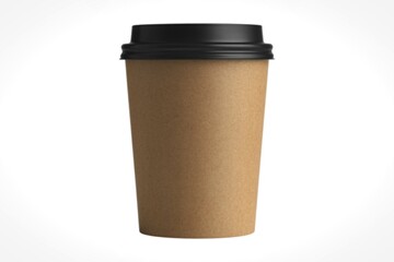 A photography shot of a blank kraft paper coffee cup