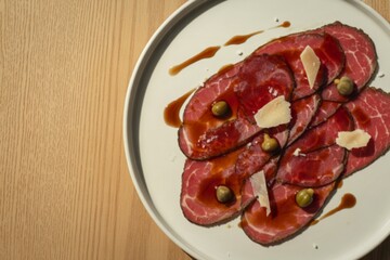 thinly sliced beef carpaccio