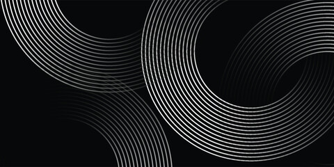 Circular spiral sound wave rhythm from lines. vector illustration eps10