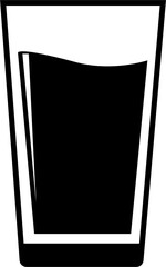 Glass of Water Icon Drink Symbol Vector Illustration