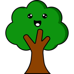 Cute Cartoon Tree Character