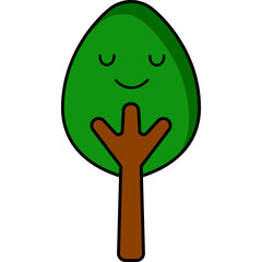 Cute Cartoon Tree Character