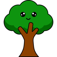 Cute Cartoon Tree Character