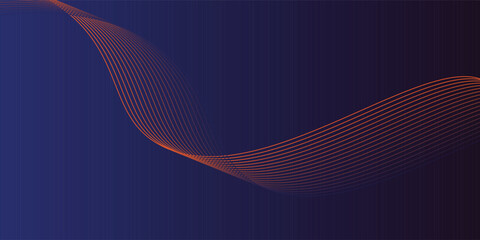 Modern blue gradient background with curved red diagonal lines creating a futuristic and dynamic abstract pattern. vector eps10