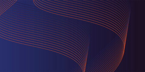 Modern blue gradient background with curved red diagonal lines creating a futuristic and dynamic abstract pattern. vector eps10