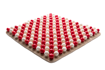 Reflexology acupressure mat pad isolated on transparent background