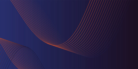 Modern blue gradient background with curved red diagonal lines creating a futuristic and dynamic abstract pattern. vector eps10