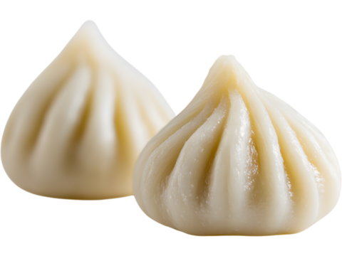 Steamed modak dumplings isolated on transparent background, ideal for Asian and traditional food visuals..