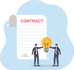 illustration of providing ideas and innovations to a new employee
