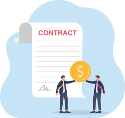 illustration of providing a deposit for the agreed project
