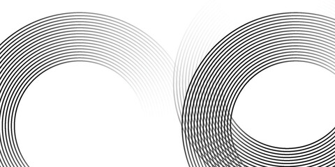 White abstract minimalist background with circle lines and dot pattern. vector illustration eps10