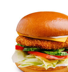 Perfectly crafted chicken sandwich with fresh toppings and savory flavors