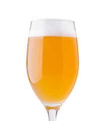 Golden beer in a clear glass, perfect for warm gatherings and celebrations