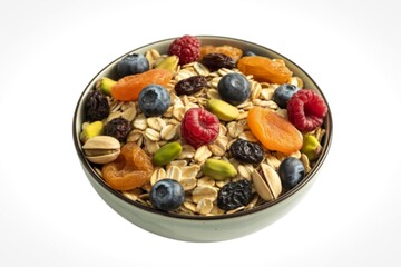 a bowl filled with a colorful breakfast cereal mix