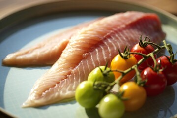 a fresh raw fish fillet