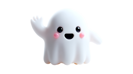 ghost in a white background