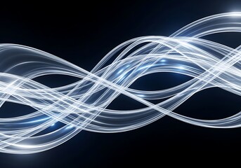 Abstract Glowing Lines Design