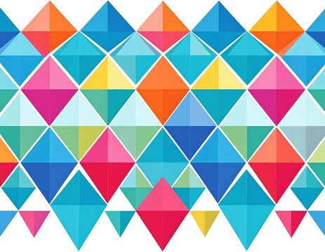 Colorful geometric diamonds arranged in a repeating pattern