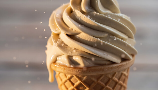 chocolate ice cream cone - Powered by Adobe